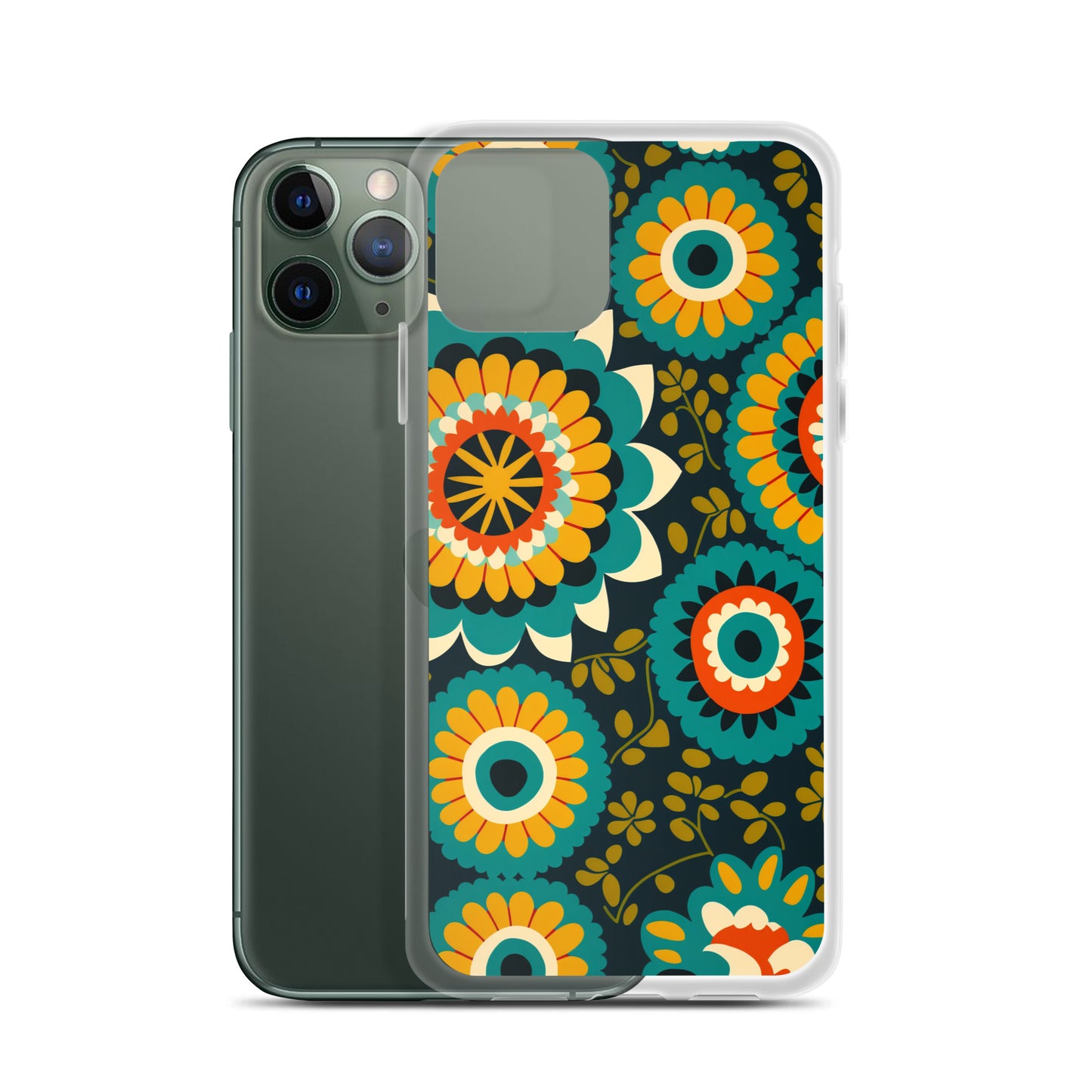 iPhone Case - Hints of Olive Floral Pattern