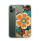 iPhone Case - Orange and Turquoise Blossom