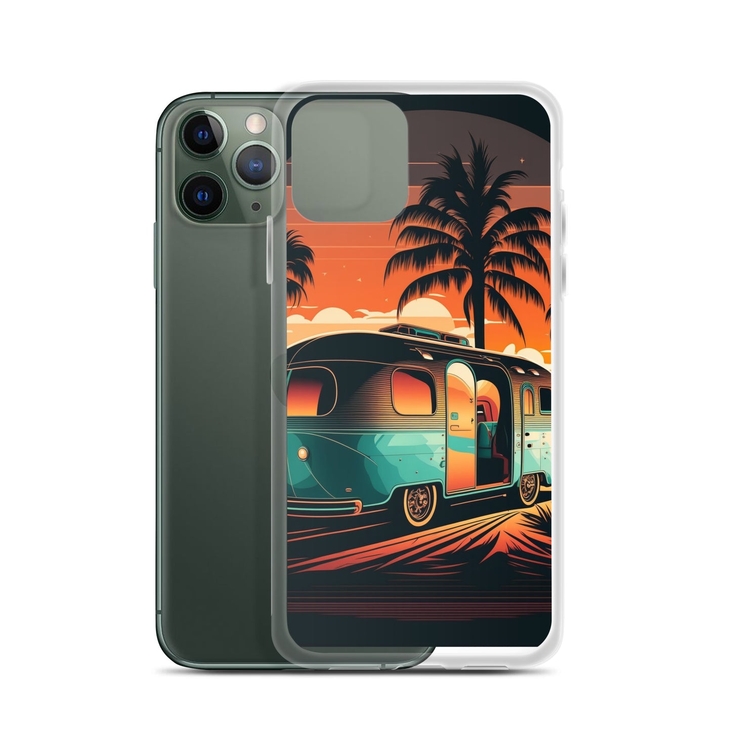 iPhone Case - Turquoise Camper at Beach Sunset