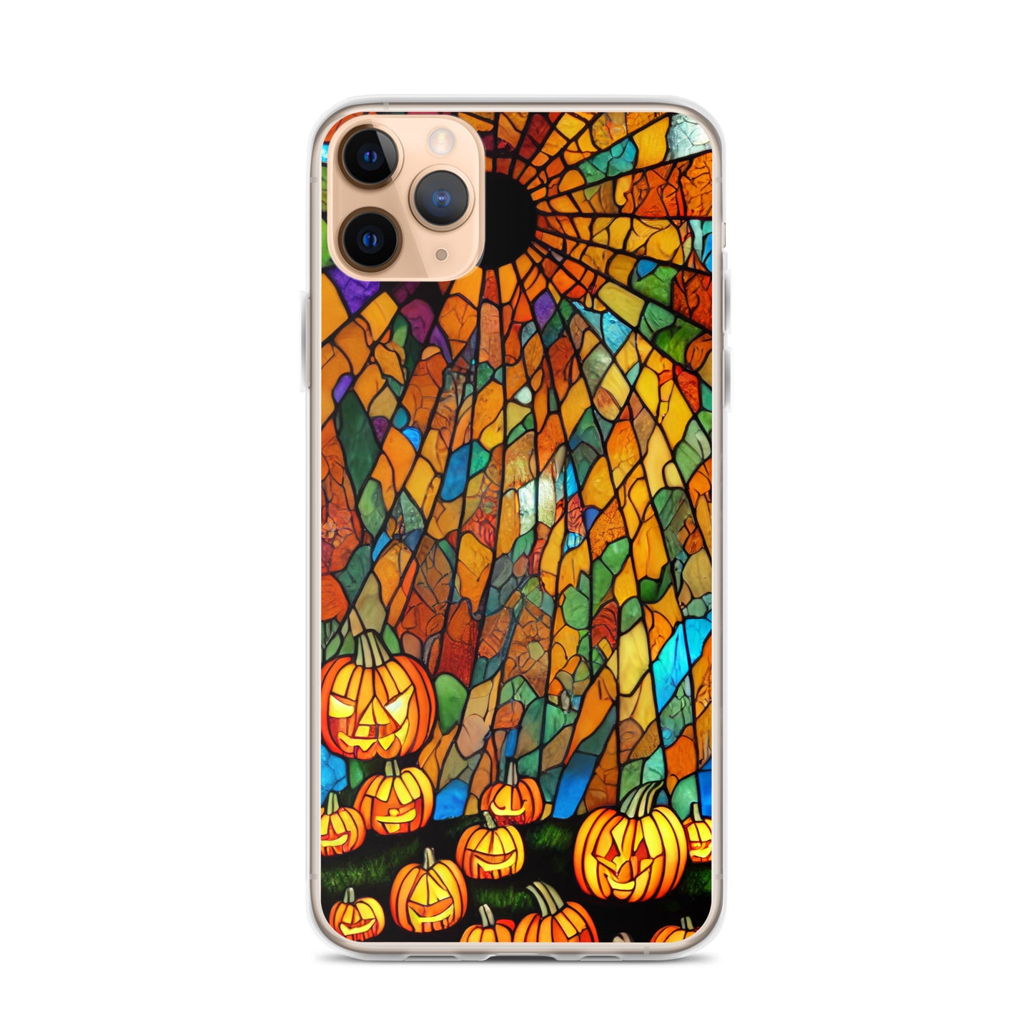 iPhone Case - Halloween Stained Glass Jack-o-Lanterns
