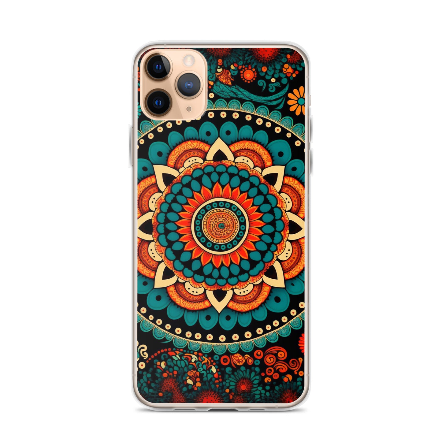iPhone Case - Orange and Turquoise Mandala