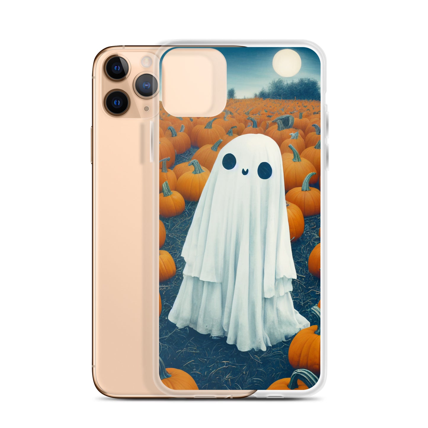 iPhone Case - Halloween Ghost in the Pumpkin Patch