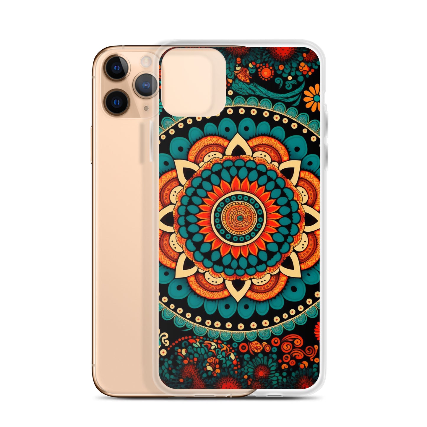 iPhone Case - Orange and Turquoise Mandala