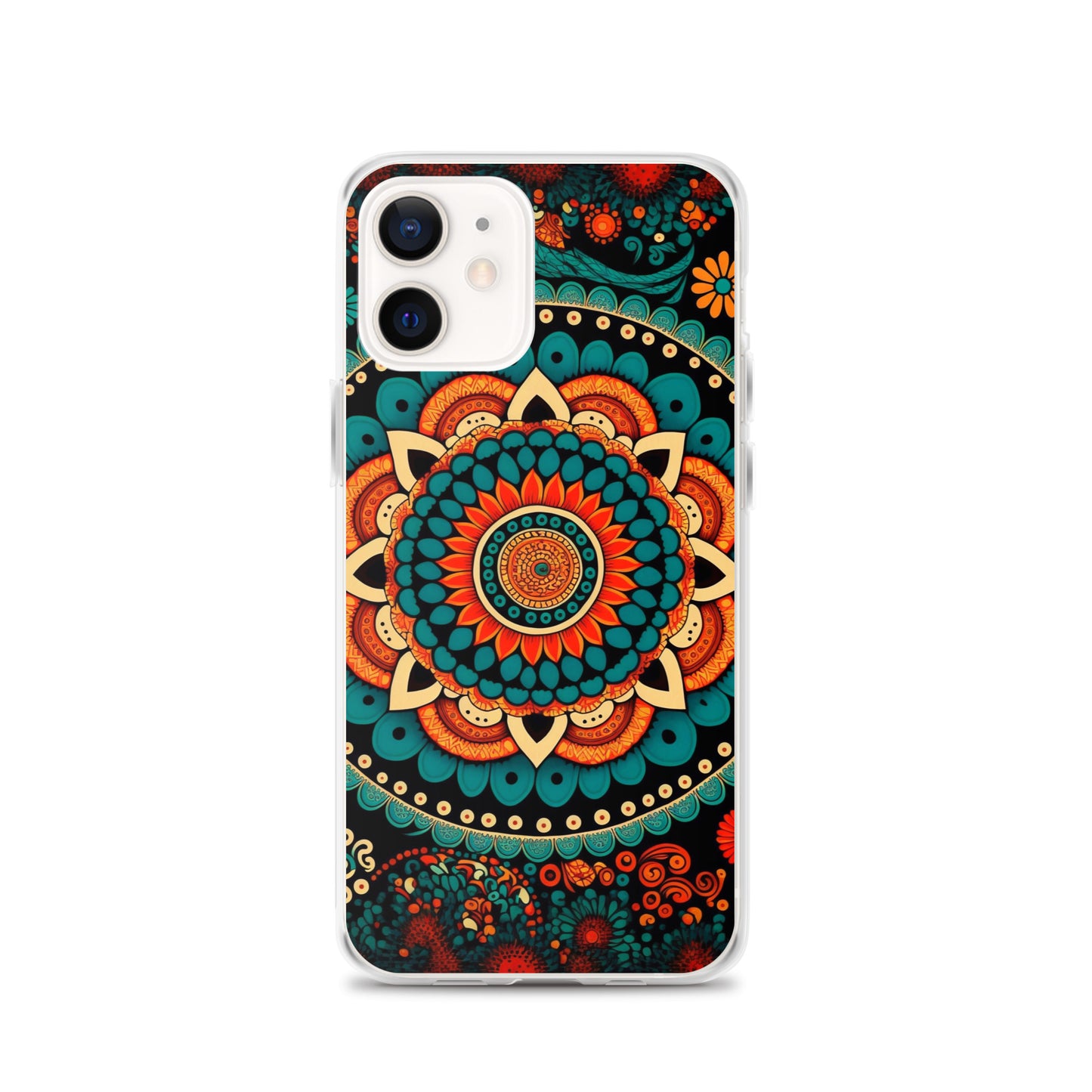 iPhone Case - Orange and Turquoise Mandala