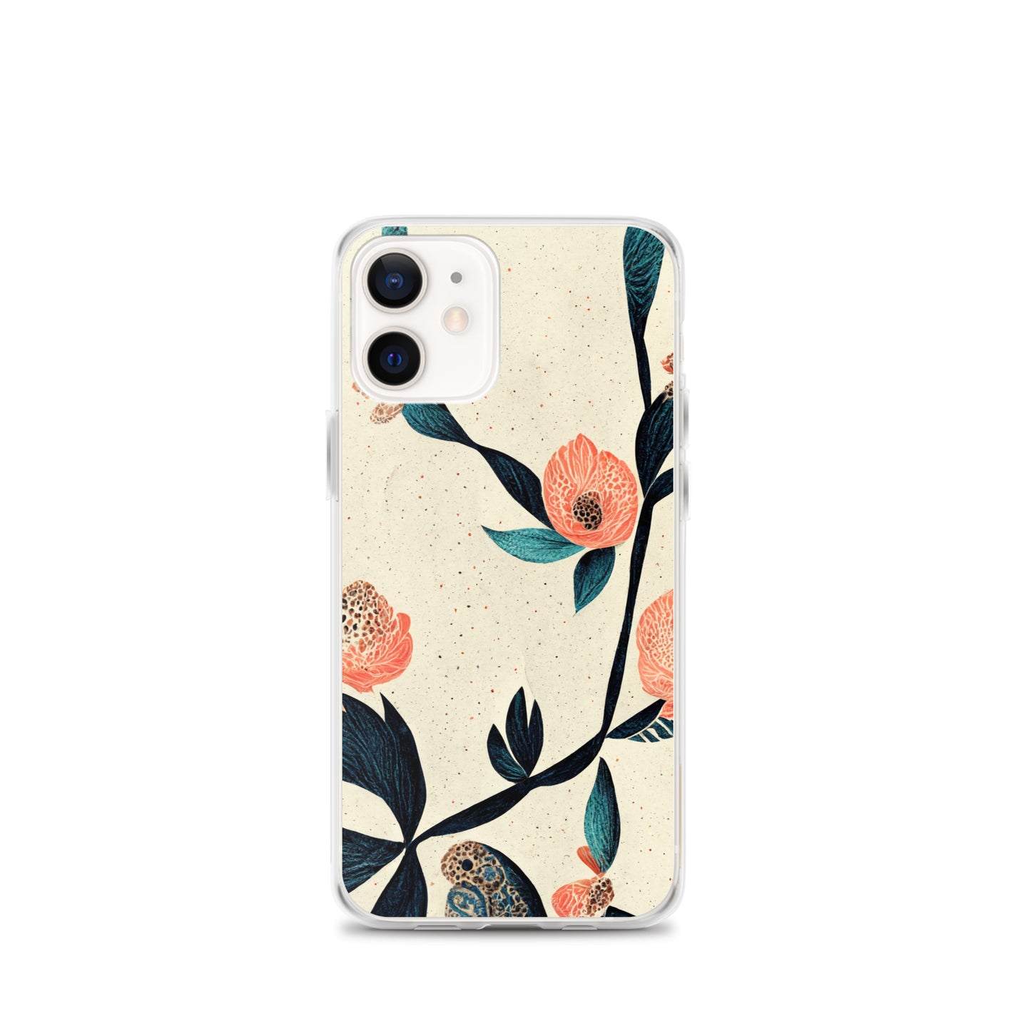 iPhone Case - Paisley Flowers on Speckled Ivory