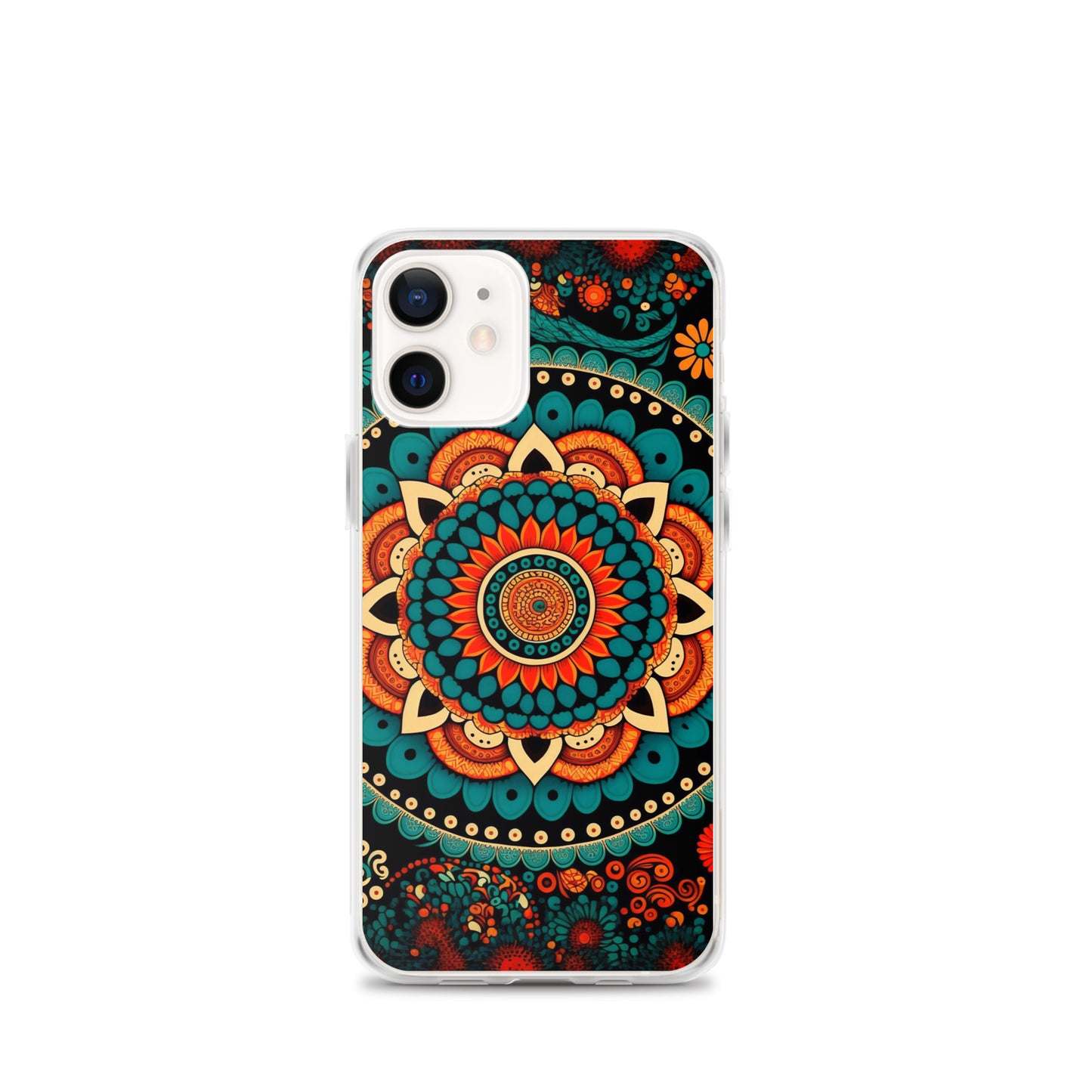 iPhone Case - Orange and Turquoise Mandala