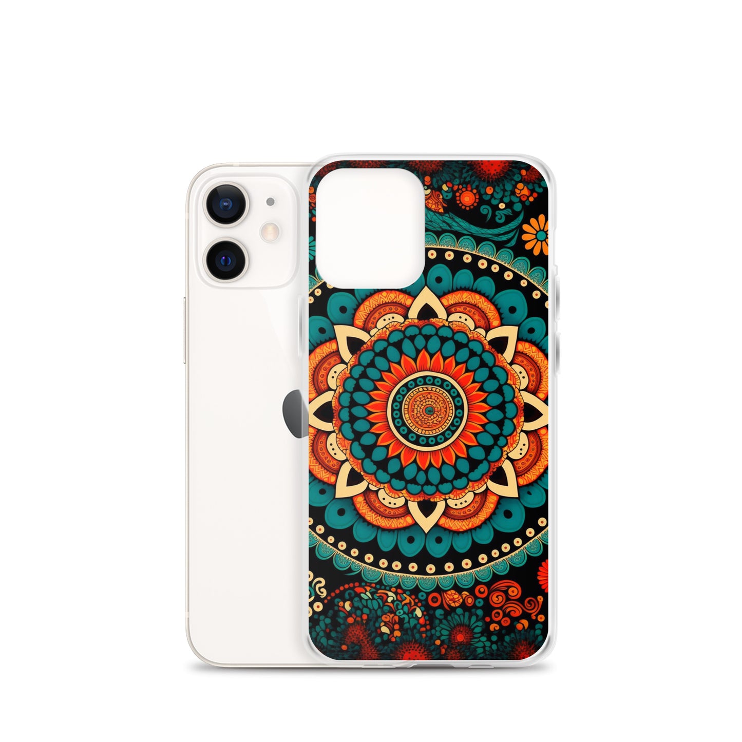 iPhone Case - Orange and Turquoise Mandala