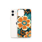 iPhone Case - Orange and Turquoise Blossom
