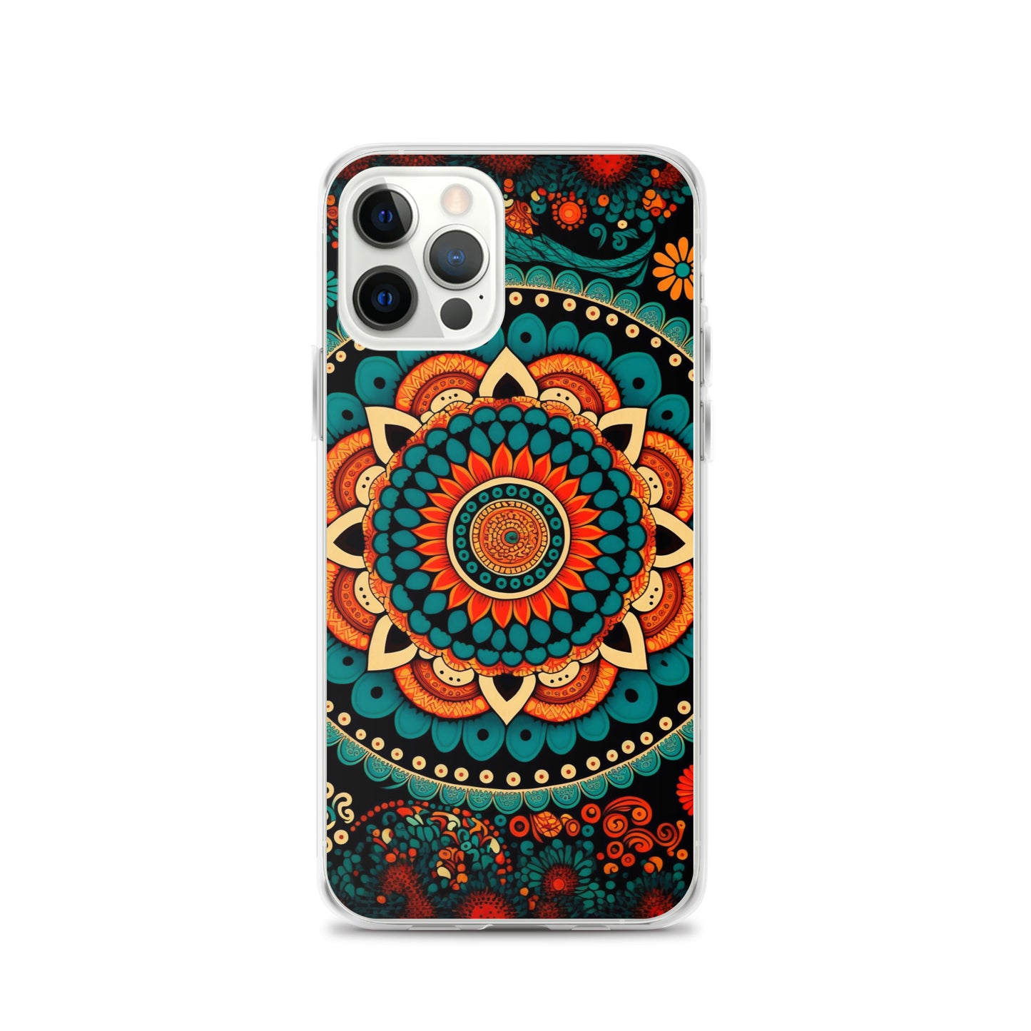 iPhone Case - Orange and Turquoise Mandala