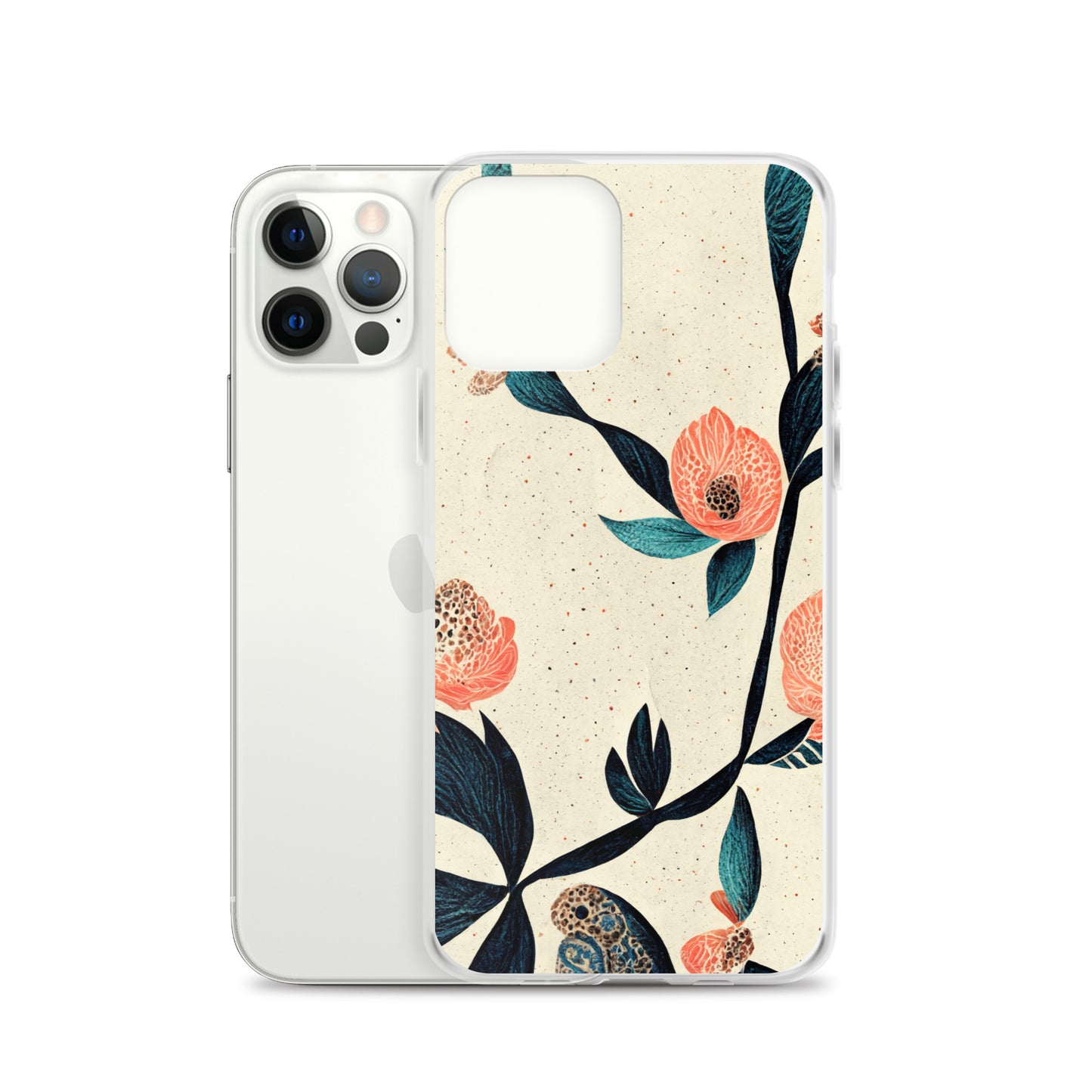 iPhone Case - Paisley Flowers on Speckled Ivory