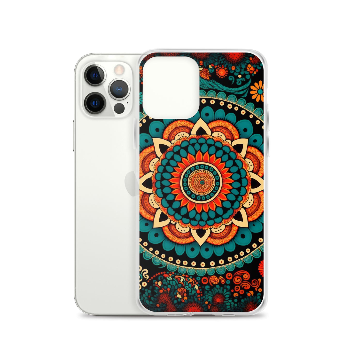 iPhone Case - Orange and Turquoise Mandala
