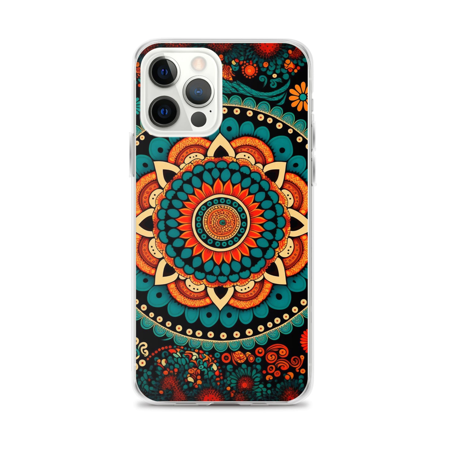 iPhone Case - Orange and Turquoise Mandala