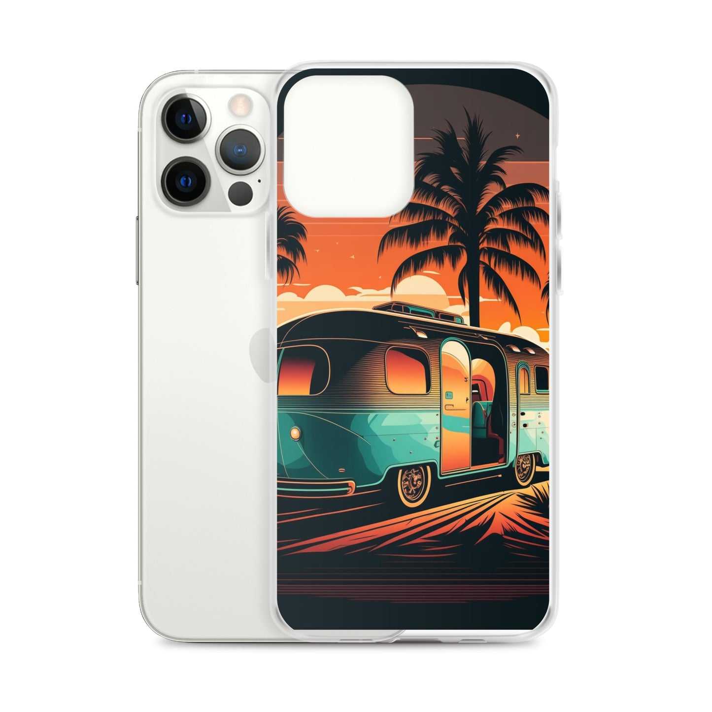 iPhone Case - Turquoise Camper at Beach Sunset