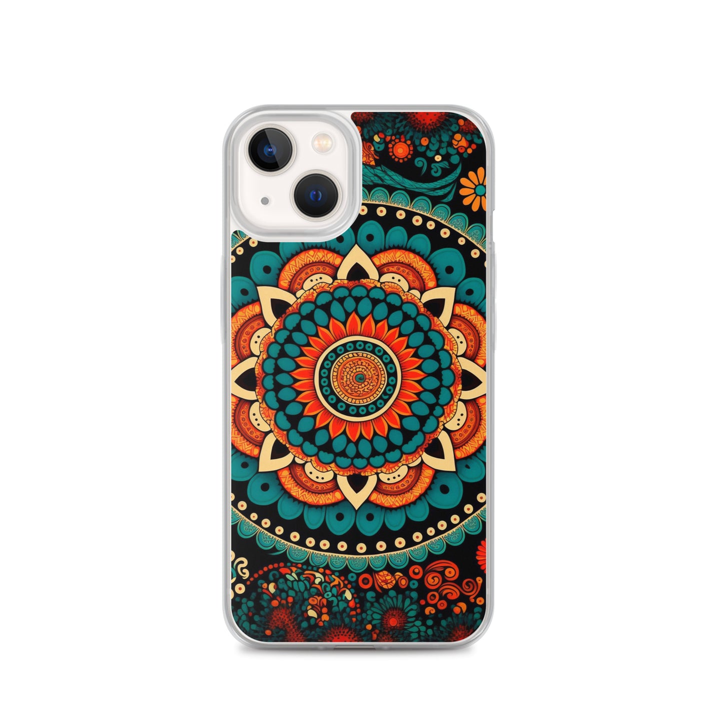 iPhone Case - Orange and Turquoise Mandala