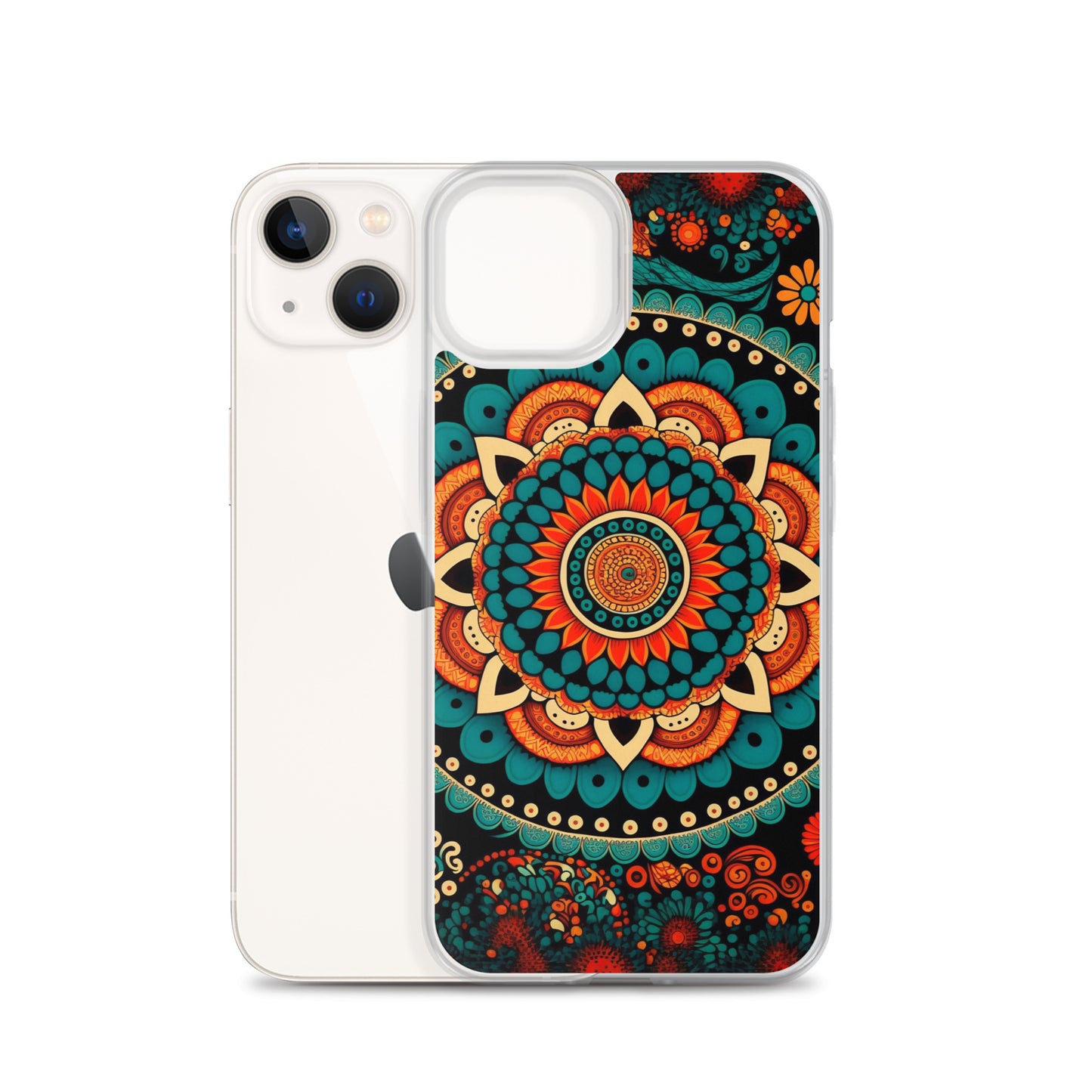 iPhone Case - Orange and Turquoise Mandala