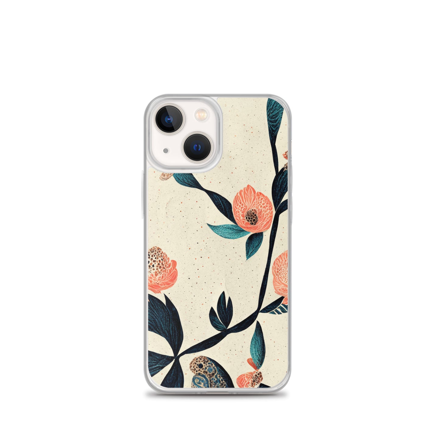 iPhone Case - Paisley Flowers on Speckled Ivory