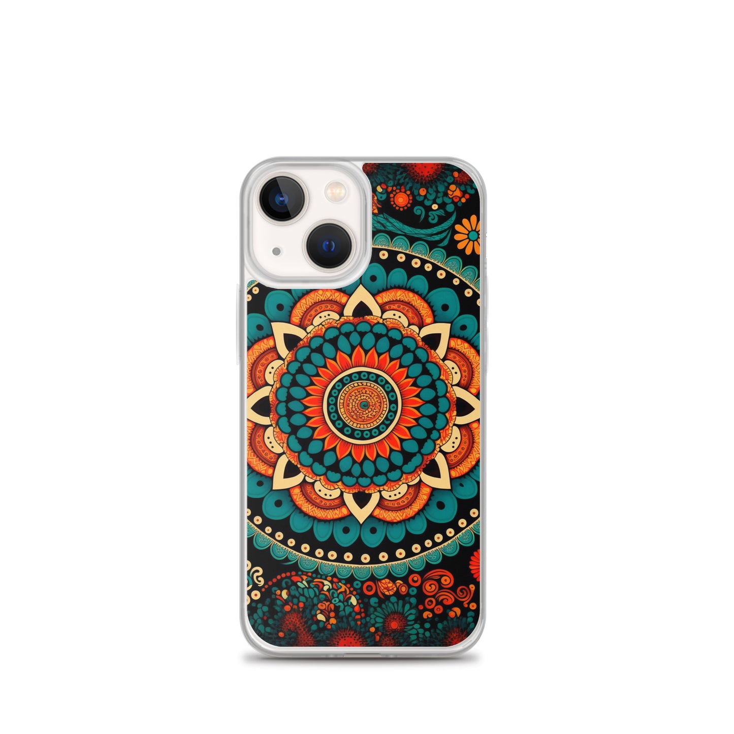iPhone Case - Orange and Turquoise Mandala