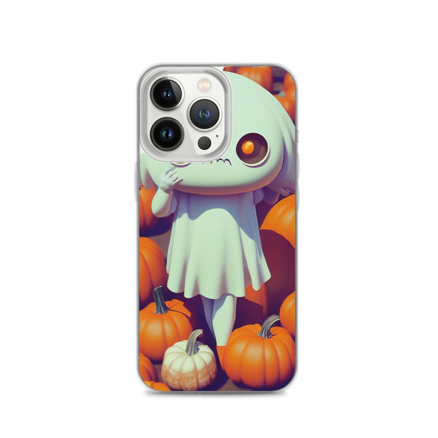 iPhone Case - Halloween Ghost Girl in the Pumpkin Patch