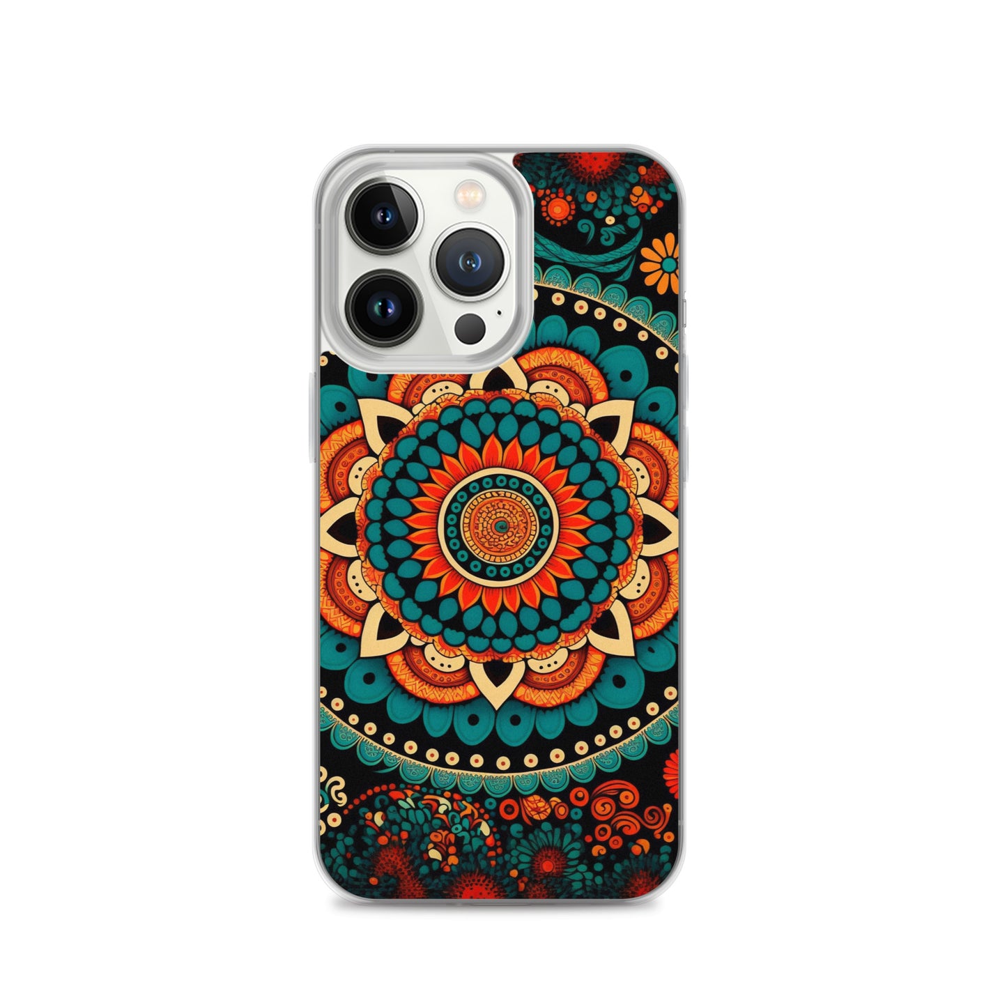 iPhone Case - Orange and Turquoise Mandala