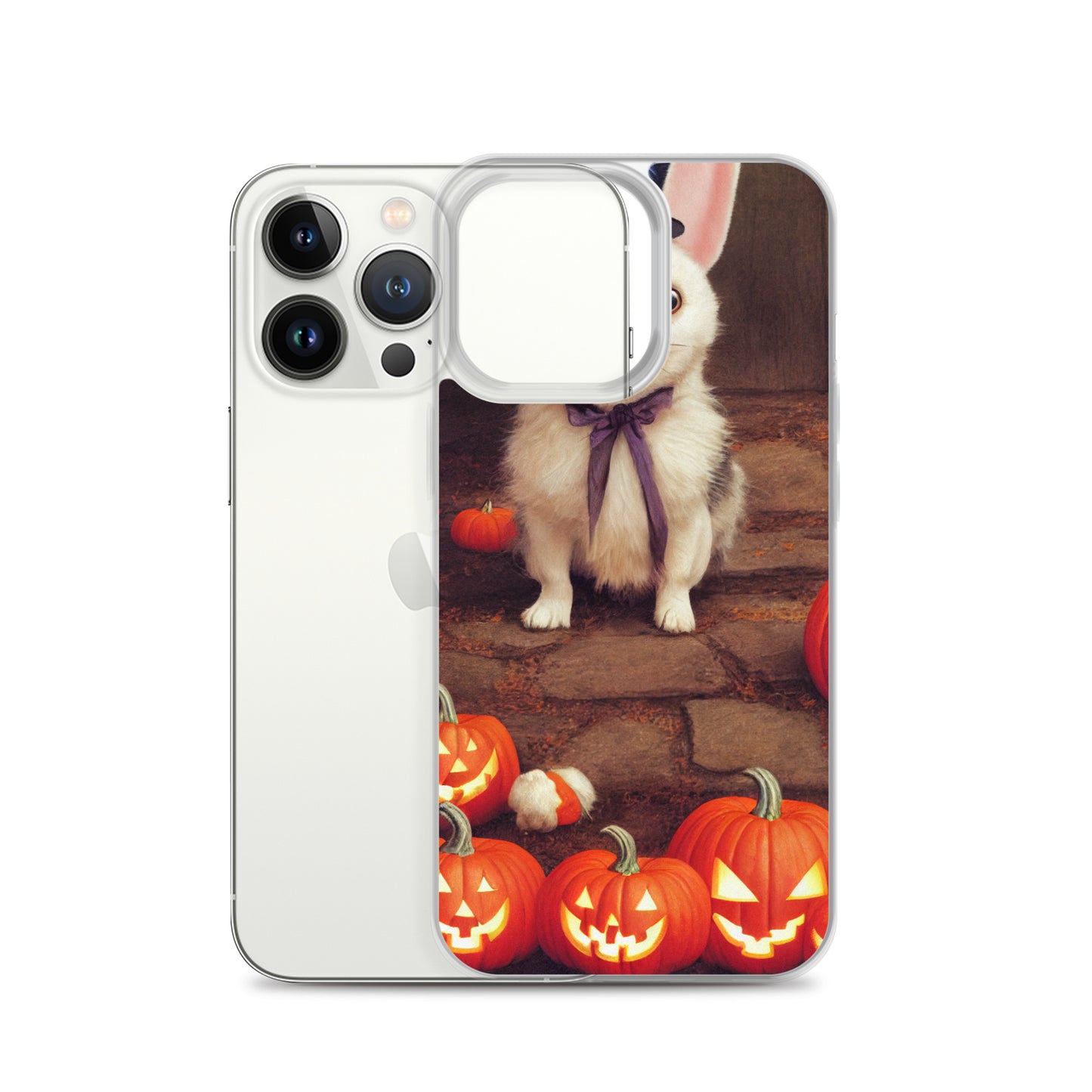 iPhone Case - Halloween Cute Pup with Purple Bow