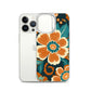 iPhone Case - Orange and Turquoise Blossom