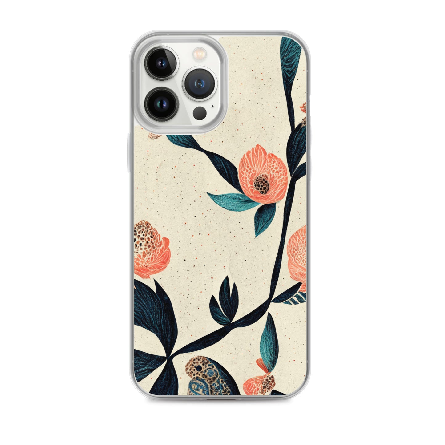 iPhone Case - Paisley Flowers on Speckled Ivory