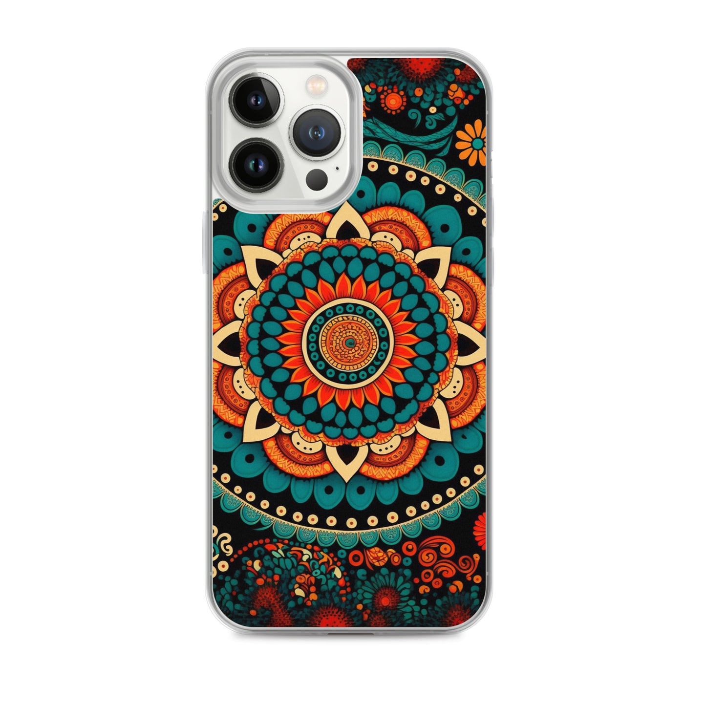 iPhone Case - Orange and Turquoise Mandala