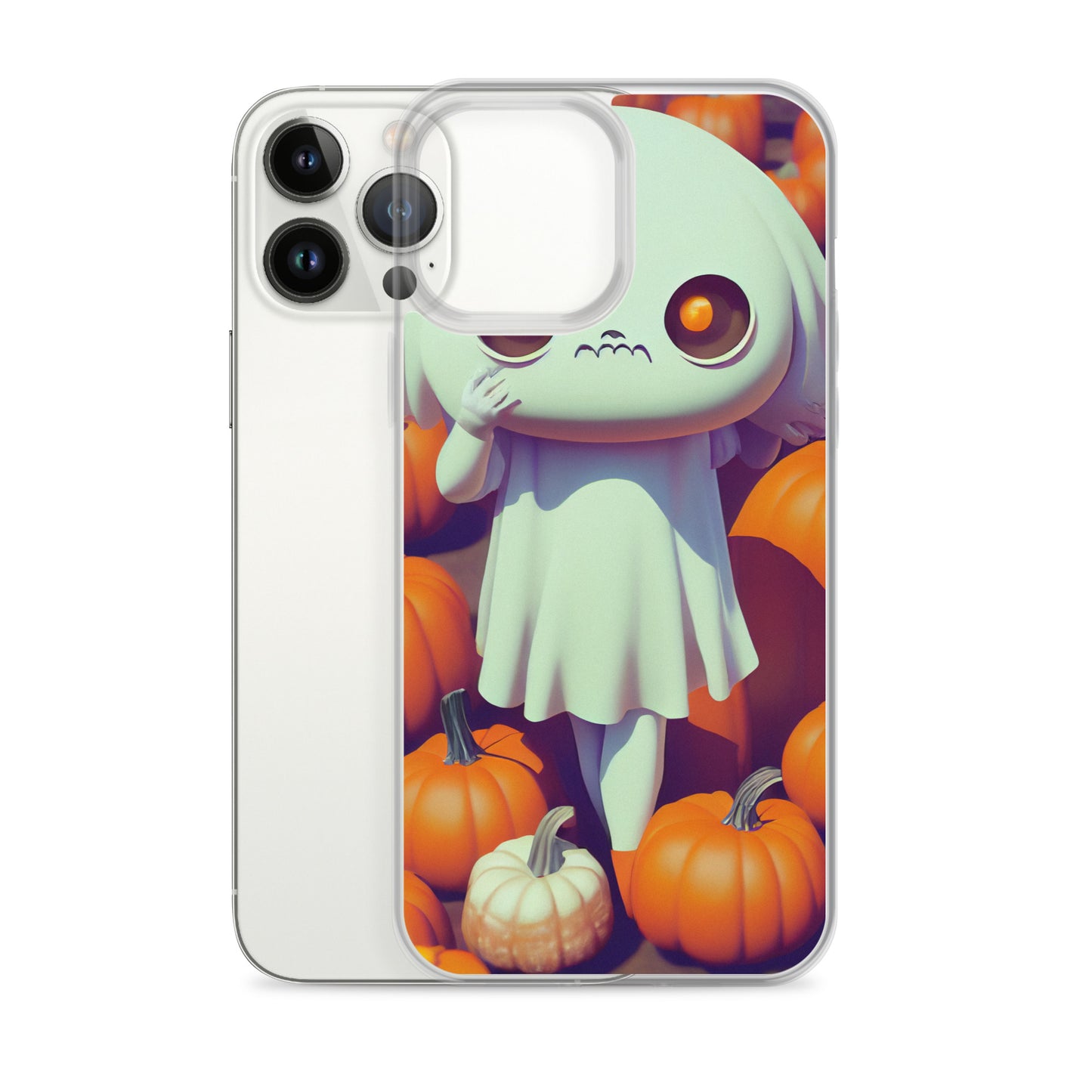 iPhone Case - Halloween Ghost Girl in the Pumpkin Patch