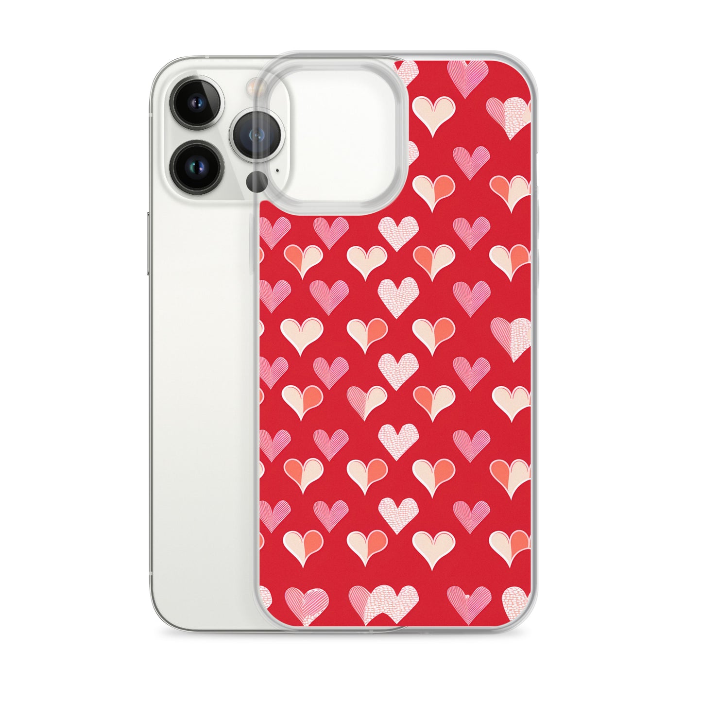 iPhone Case - Red and Pink Hearts