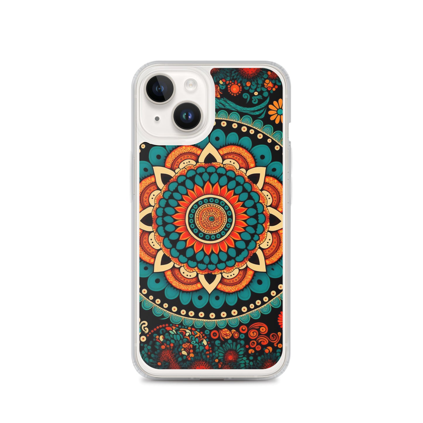 iPhone Case - Orange and Turquoise Mandala
