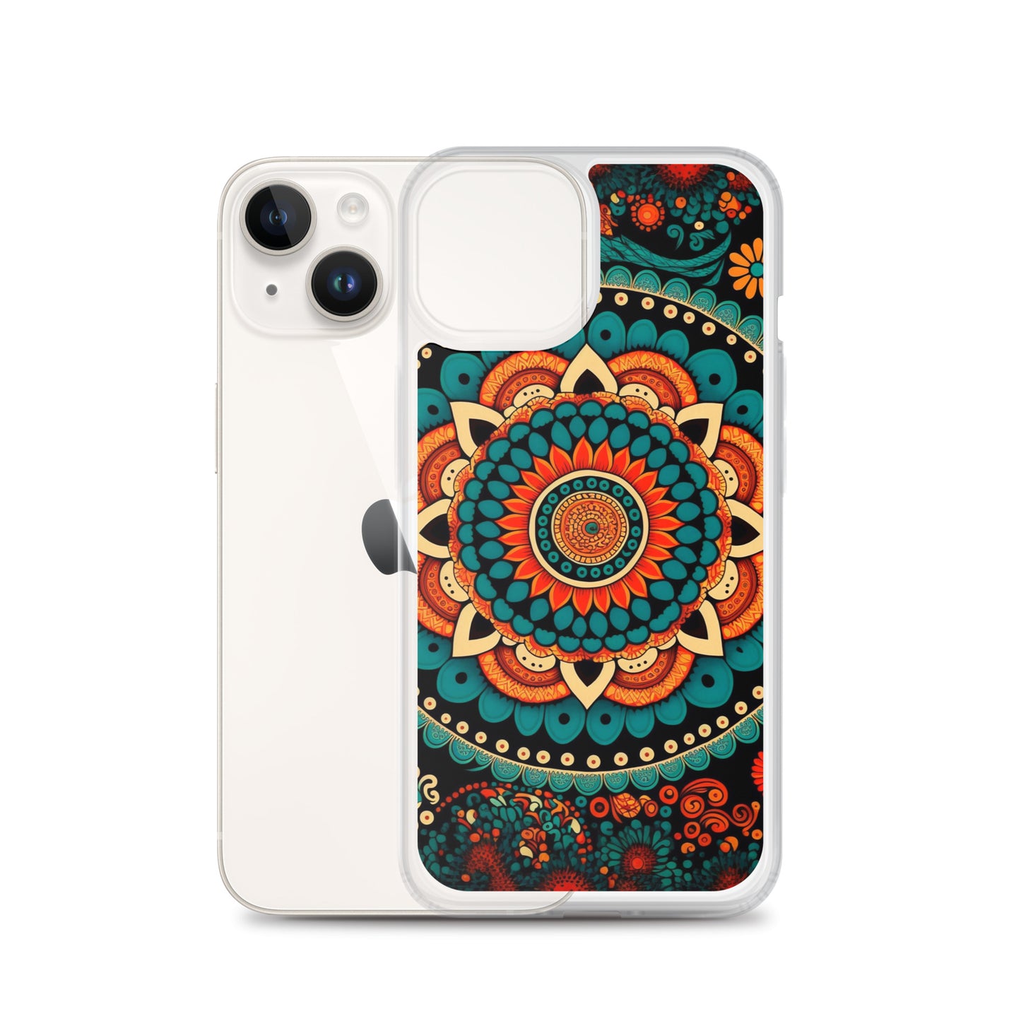 iPhone Case - Orange and Turquoise Mandala