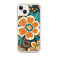 iPhone Case - Orange and Turquoise Blossom