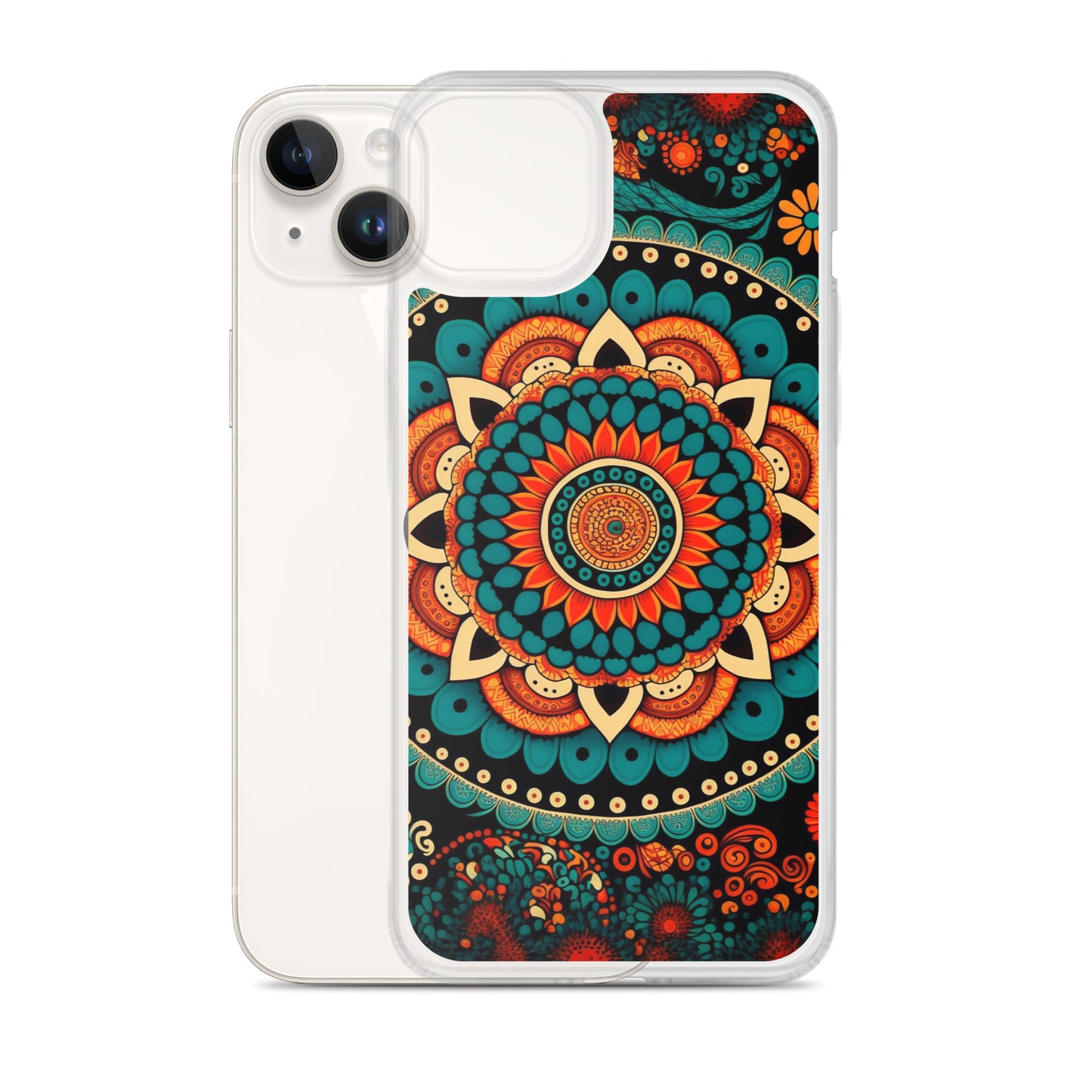 iPhone Case - Orange and Turquoise Mandala