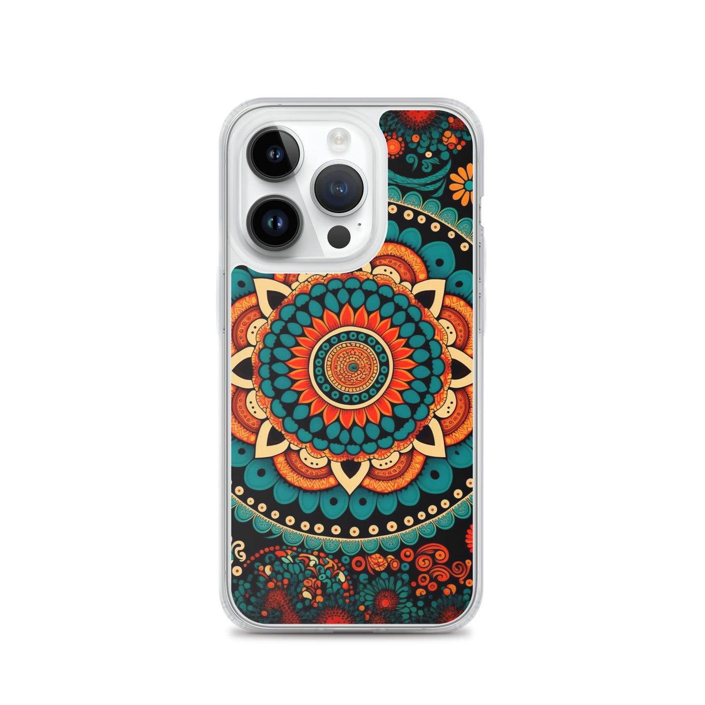iPhone Case - Orange and Turquoise Mandala