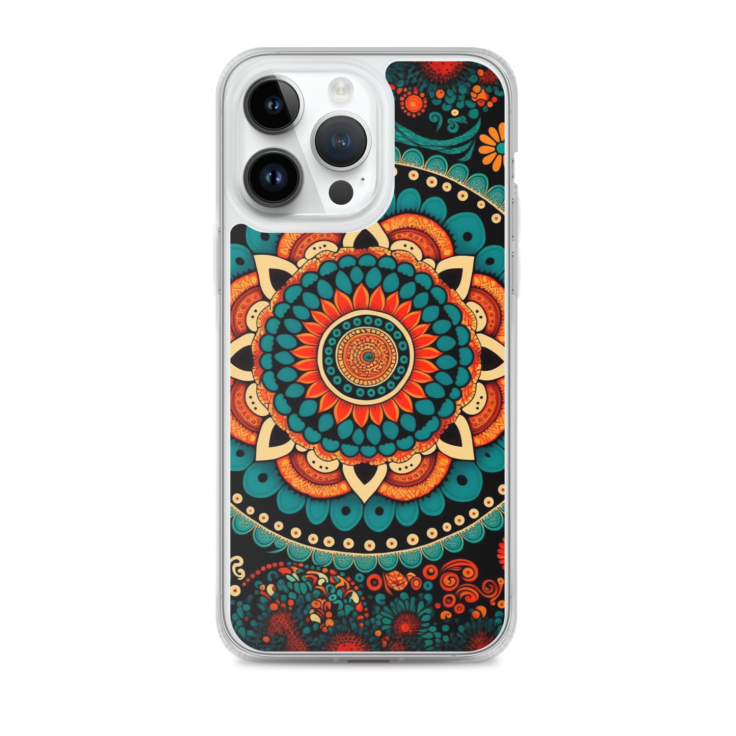 iPhone Case - Orange and Turquoise Mandala