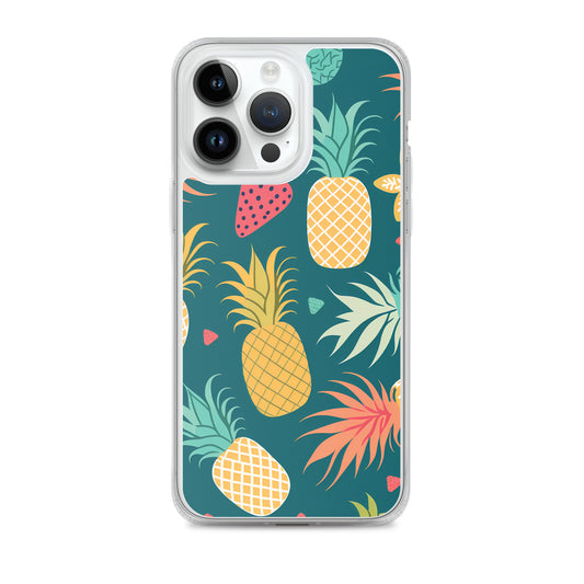 iPhone Case - Pineaples on Aqua