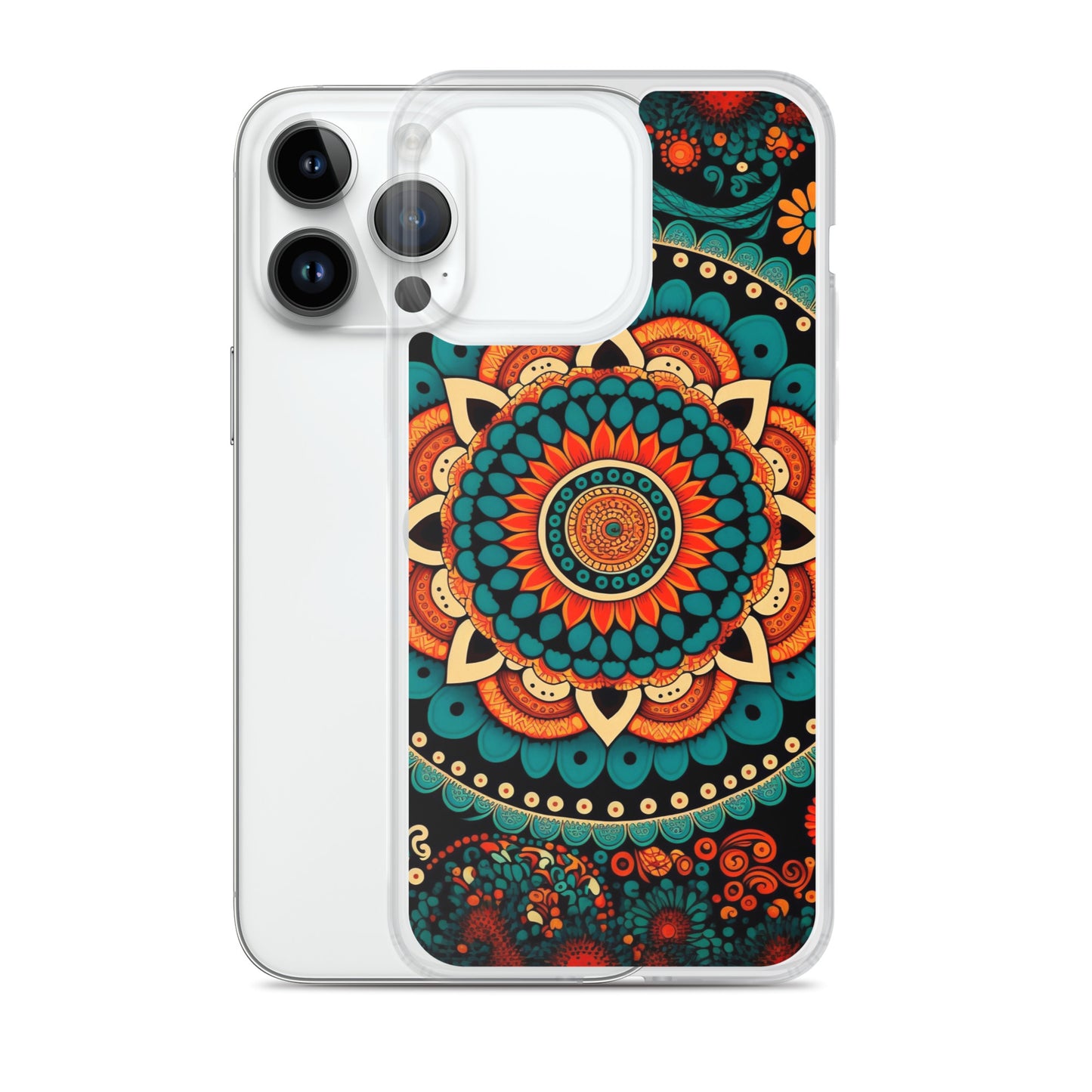 iPhone Case - Orange and Turquoise Mandala