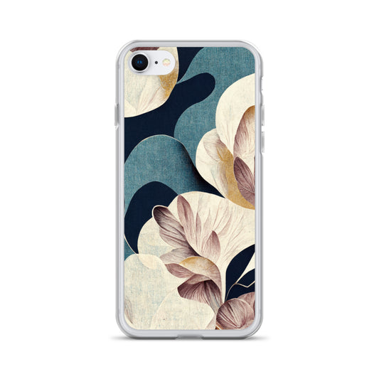 iPhone Case - Large Florals on Blues
