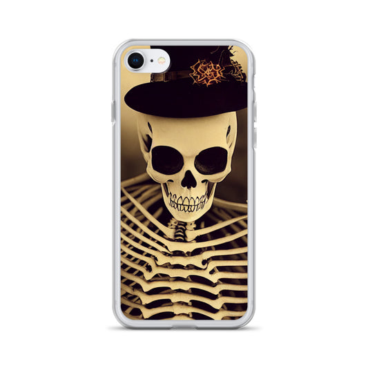 iPhone Case - Halloween Skeleton in a Hat