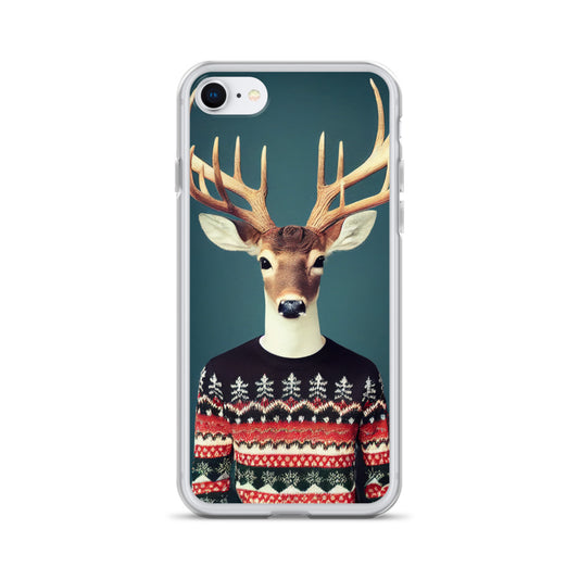 iPhone Case - Deer Wearing Christmas Sweater