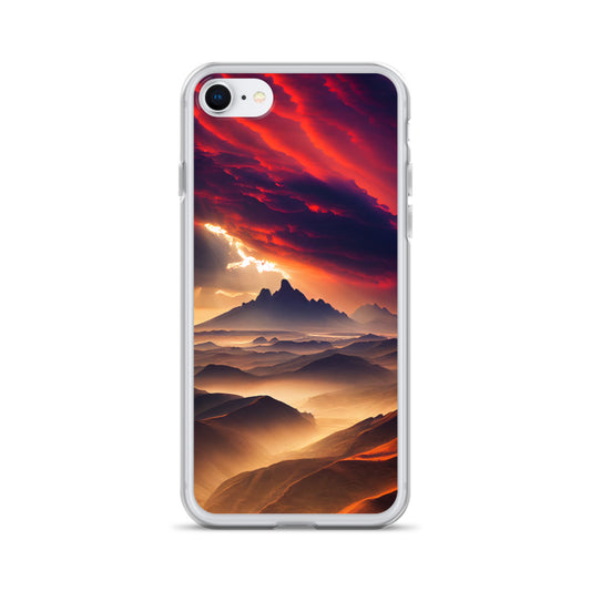 iPhone Case - Red Clouds over Mountains
