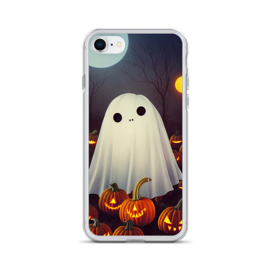 iPhone Case - Halloween Cute Ghost in the Pumpkin Patch