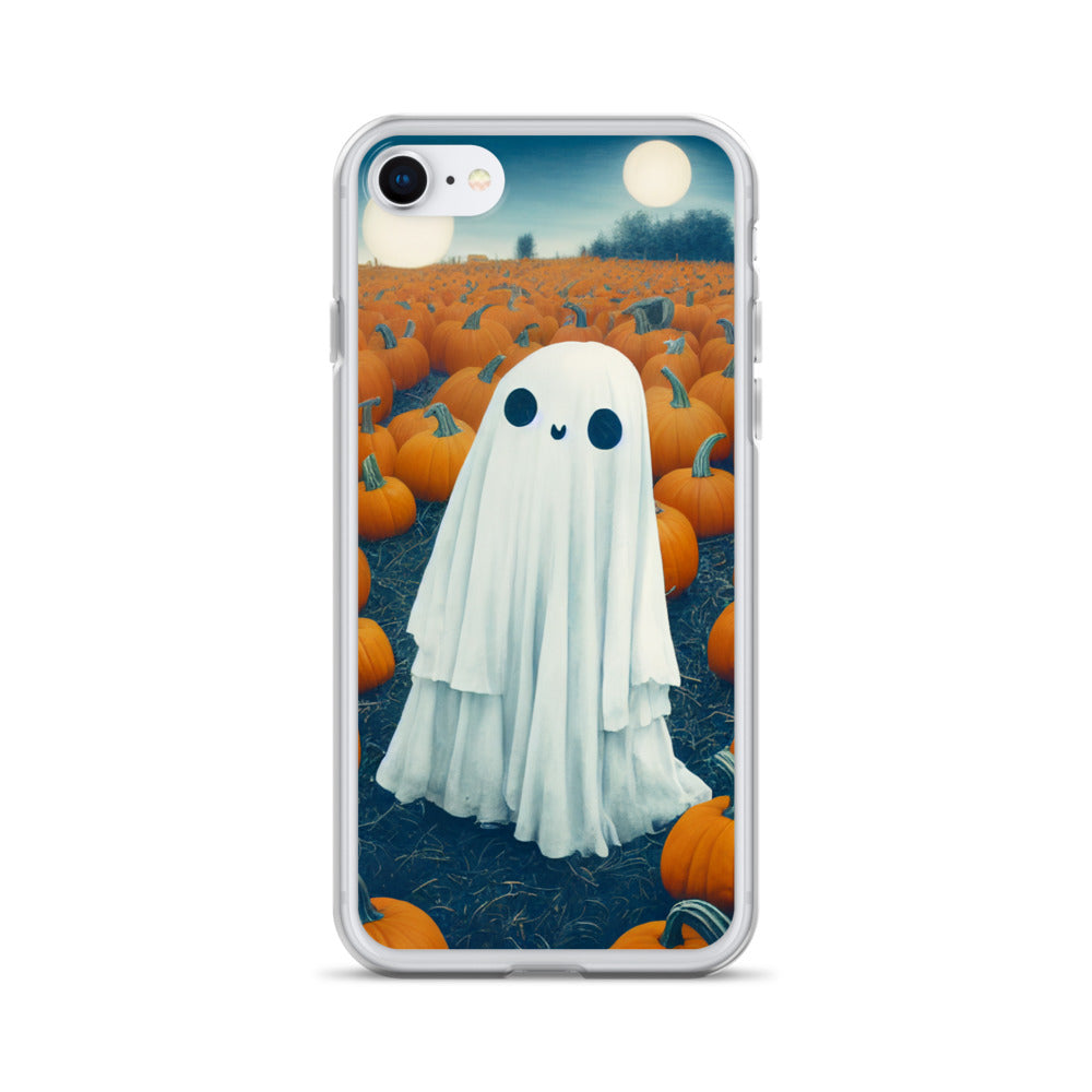 iPhone Case - Halloween Ghost in the Pumpkin Patch