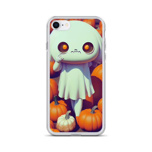 iPhone Case - Halloween Ghost Girl in the Pumpkin Patch