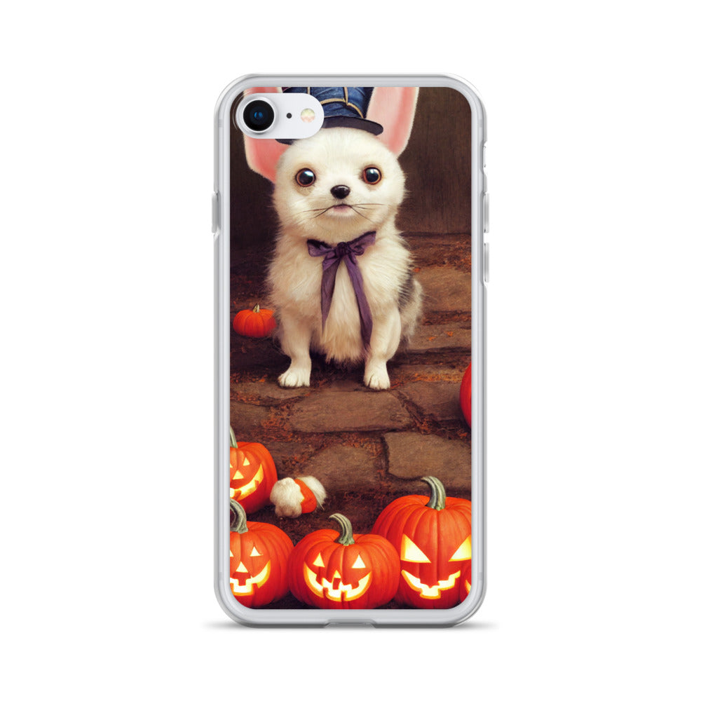 iPhone Case - Halloween Cute Pup with Purple Bow