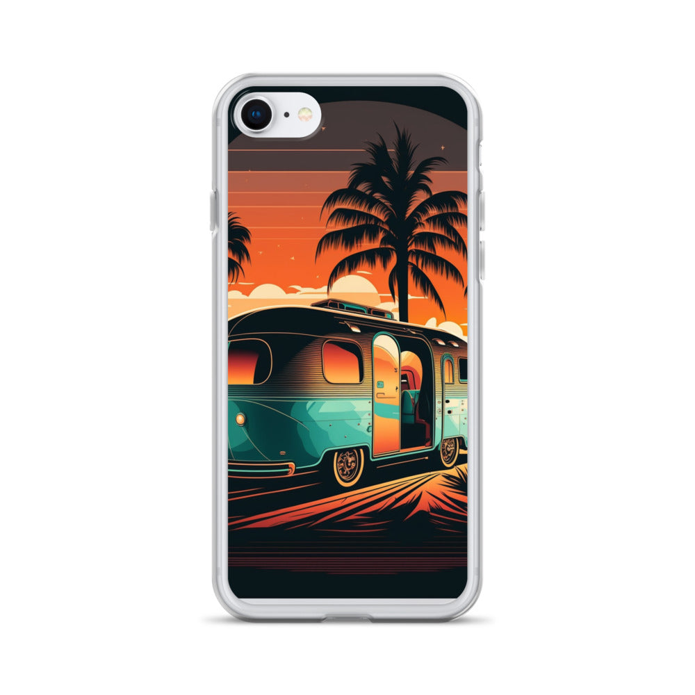 iPhone Case - Turquoise Camper at Beach Sunset