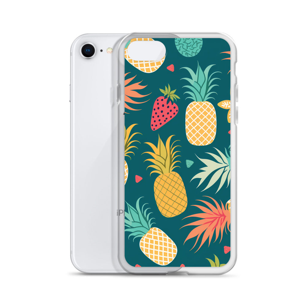 iPhone Case - Pineaples on Aqua