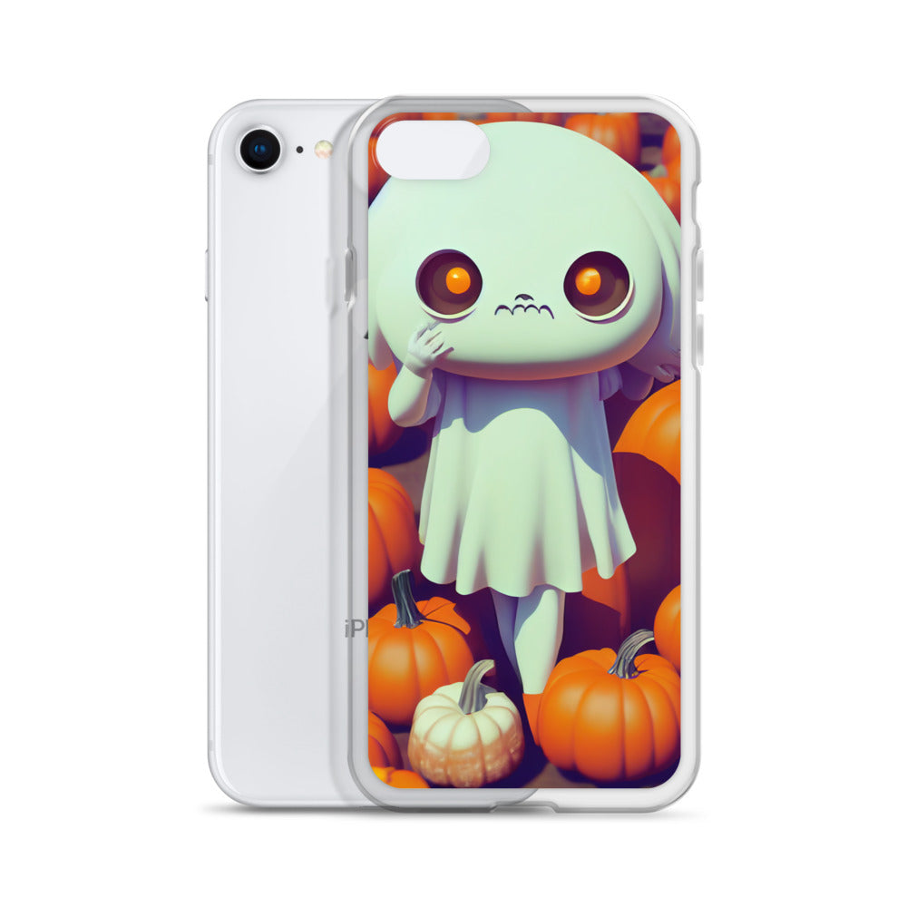 iPhone Case - Halloween Ghost Girl in the Pumpkin Patch