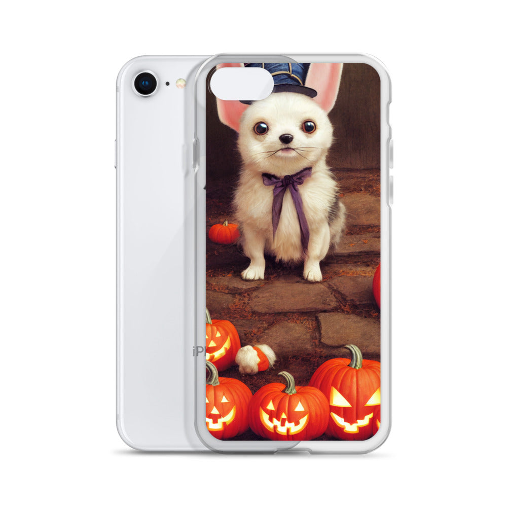 iPhone Case - Halloween Cute Pup with Purple Bow