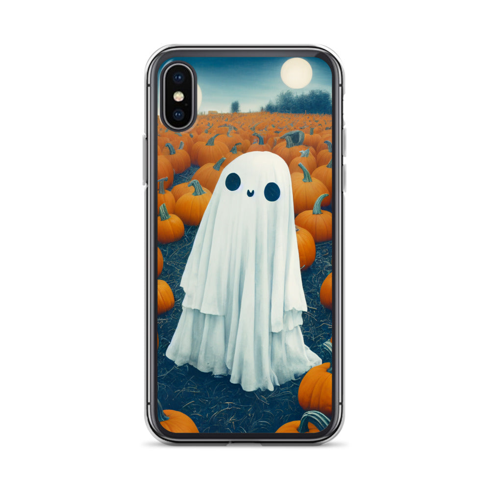 iPhone Case - Halloween Ghost in the Pumpkin Patch